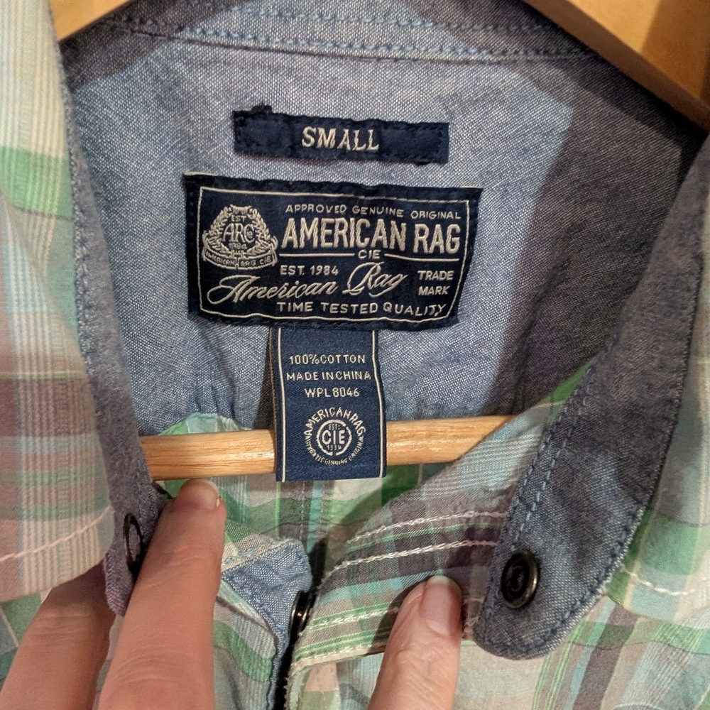 2 American Rag Pearl Snap Button-Up Shirts (S) - Picture 10 of 10